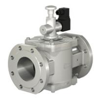 Клапаны электромагнитные двухпозиционные фланцевые DN 50-100 с ручным взводом механического типа и датчиком положения, с присоединительными фланцами PN 16 